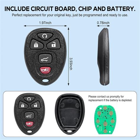 Key Fob Remote Replacement Keyless Entry Remote Fits Chevy Suburban