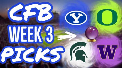 College Football Week 3 Picks And Predictions 2022