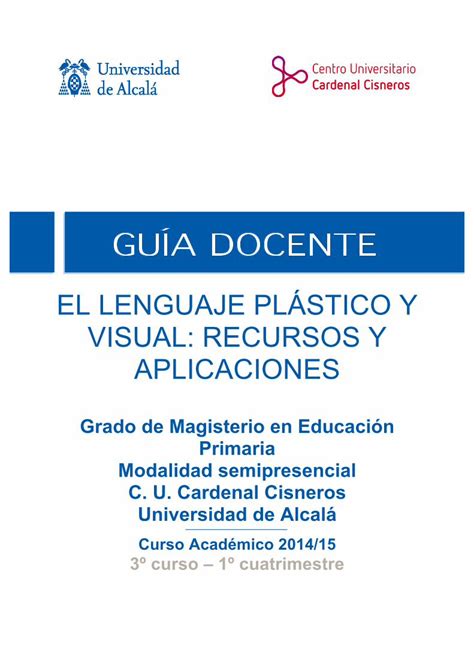 Pdf El Lenguaje Pl Stico Y Visual Recursos Y Pdf Fileel Lenguaje