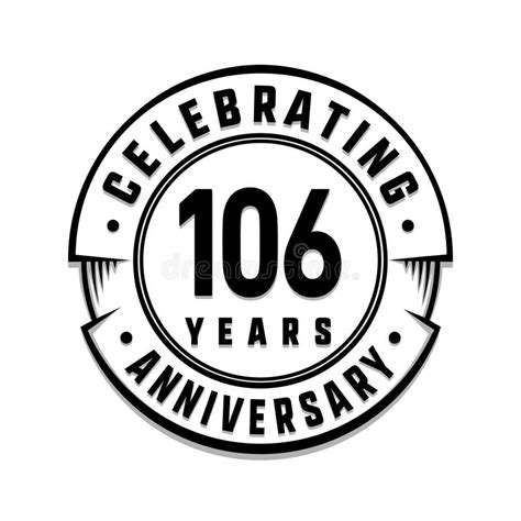 106 Years Anniversary Logo Template 106th Vector And Illustration