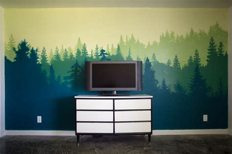 Forest Wall Mural - Bedroom Makeover | Little Lady Little City