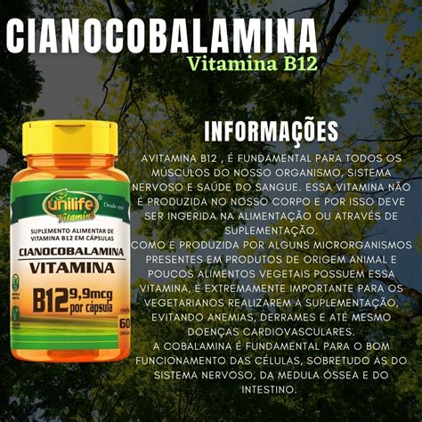 Comprar Vitamina B Cianocobalamina Mg C Psulas Unilife R