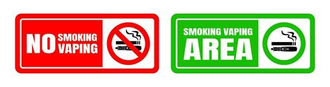 No smoking no vaping and smoking area sign set. 29893894 Vector Art at Vecteezy