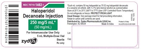 Haloperidol Decanoate Injection: Package Insert - Drugs.com