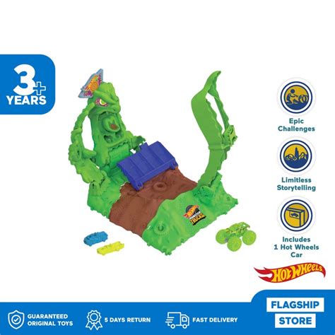 Jual Hot Wheels Monster Truck Glow In The Dark Gunkster Ooze Battle