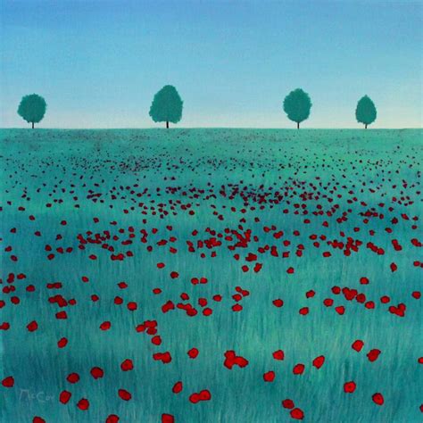 Red Poppy Field***** Painting by Kirstin McCoy | Saatchi Art