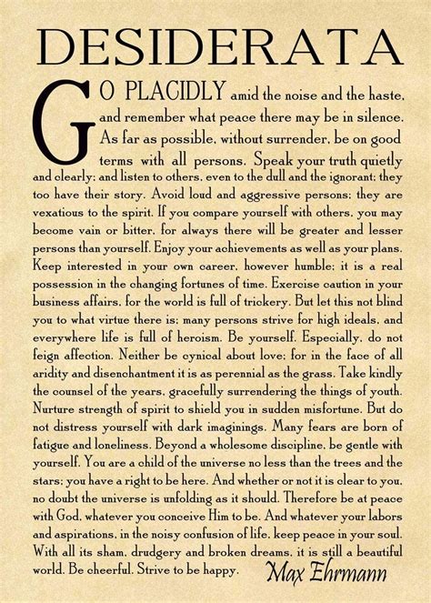 Vintage Desiderata Poem Desiderata Poster Vintage Wall Art Vintage Art Etsy