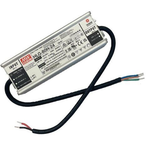 MeanWell HLG 80H 24 Alimentatore Led Driver CV CC IP67 80W 24V 3 4A