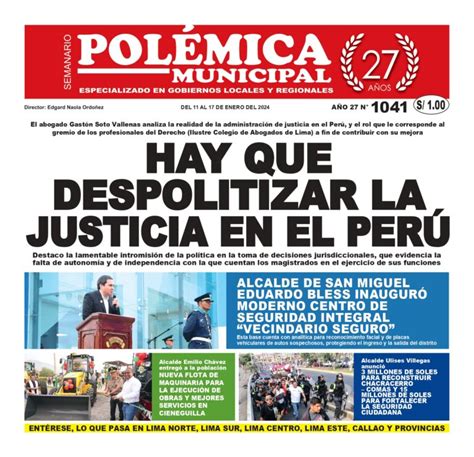 Caratula Semanario Pol Mica Municipal