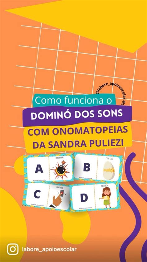 Dominó dos sons onomatopeias da Sandra Puliezi Onomatopeias