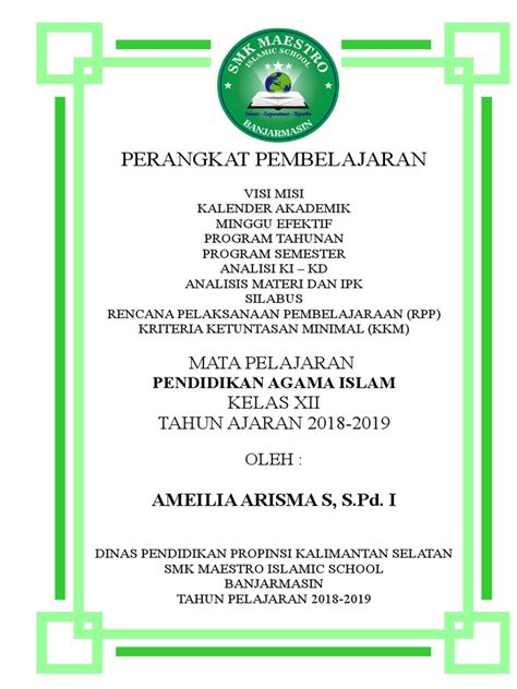 Cover Perangkat Pembelajaran 2018 2019