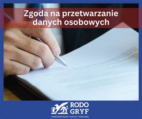 Zgoda Na Przetwarzanie Danych RODO GRYF