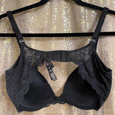 Victorias Secret Black Lace Dream Angels Push Up Depop