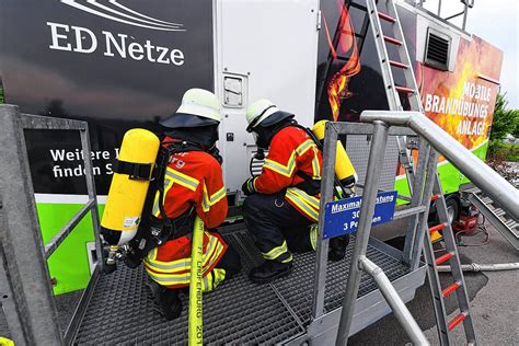 Hochrhein Laufenburg 600 Grad Hitze Enge Und Rauch Im Brandcontainer