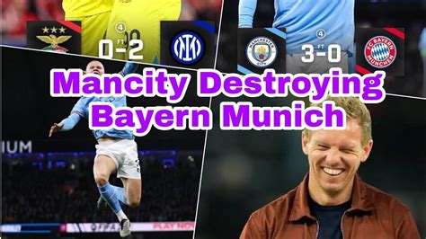 Mancity Vs Bayern Munich Benfica Vs Intermilan UCL Quater Final 1st