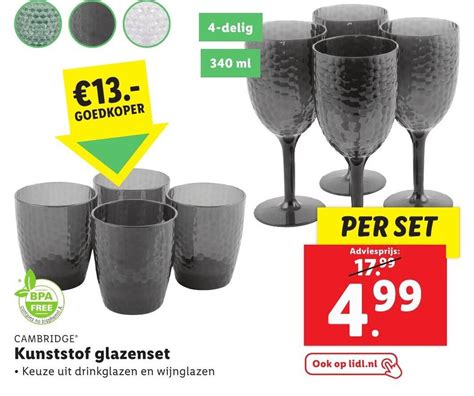 Kunststof Glazenset Aanbieding Bij Lidl