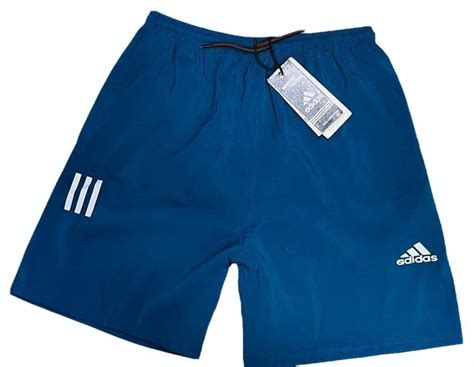 Nylon Logo Adidas Men Sports Shorts Regular Fit Size Medium At Rs