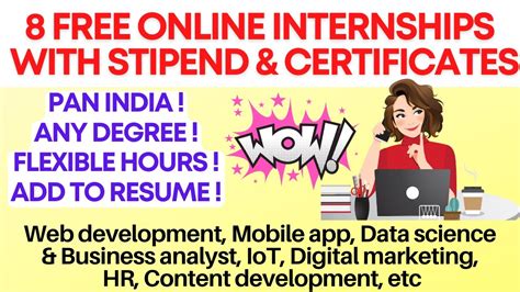 8 FREE ONLINE INTERNSHIPS WITH CERTIFICATES FRONTEND MOBILE APP DATA