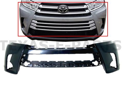 New Fits 2017 2018 2019 Toyota Highlander Front Bumper Cover TO1000427