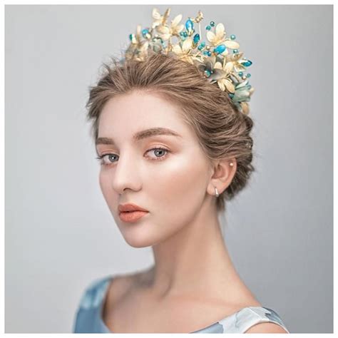 Flower Butterfly Tiara Gold Headband Wedding Wedding Crown Tiara Gold