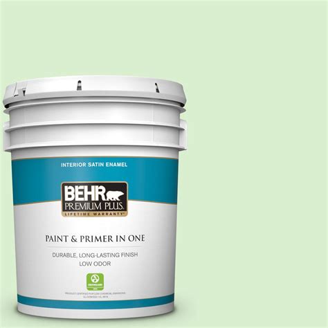 Behr Premium Plus Gal A Seafoam Spray Satin Enamel Low Odor