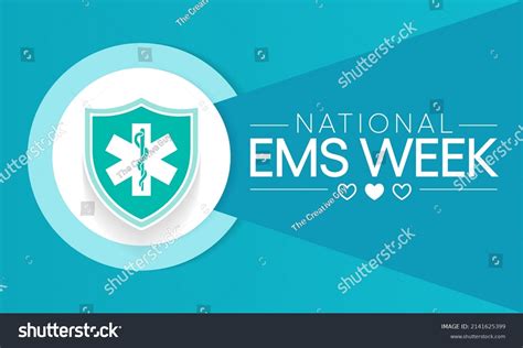 National Emergency Medical Services Week Observed Stock Vector Royalty