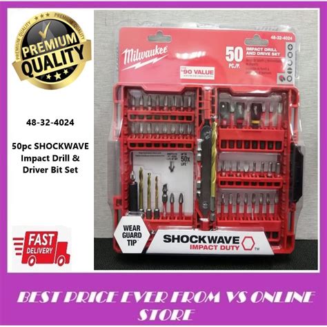 Milwaukee 50pc Shockwave Impact Drill And Driver Bit Set 48 32 4024