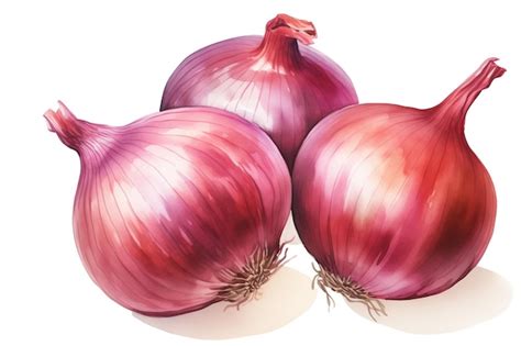 Premium Photo Red Whole Onions Isolated On White Background