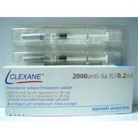 20 Mg02 Ml Clexane 20mg Injection At Rs 1000piece In Bengaluru Id