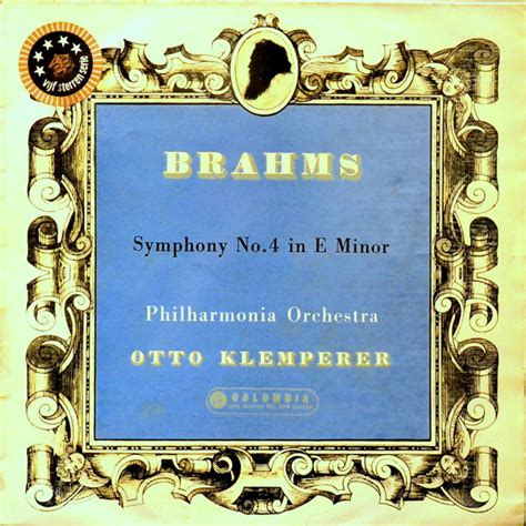 Brahms Otto Klemperer Philharmonia Orchestra Symphony No 4 In E