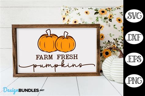 Farm Fresh Pumpkins Fall Sign SVG