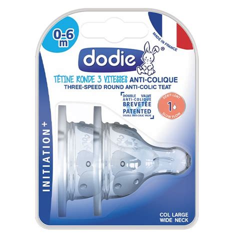 Dodie Biberon Initiation Anti Coliques 3 Vitesses Tétine Ronde Col