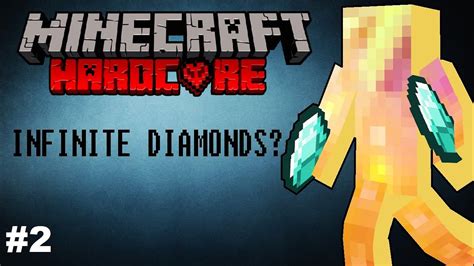 Minecraft Hardcore Ep2 Infinite Diamonds Highlights Youtube