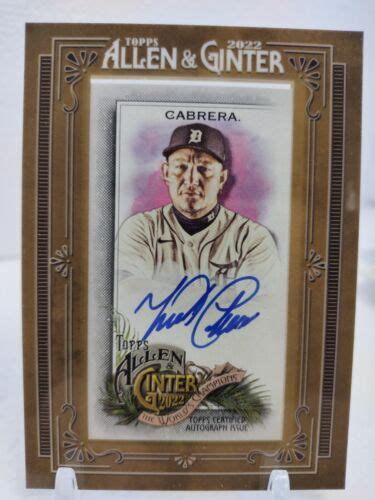 MIGUEL CABRERA AUTO MINI 2022 Topps Allen Ginter A G Framed MA MC On