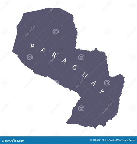 Mapa de silueta paraguay stock de ilustración Ilustración de aislado