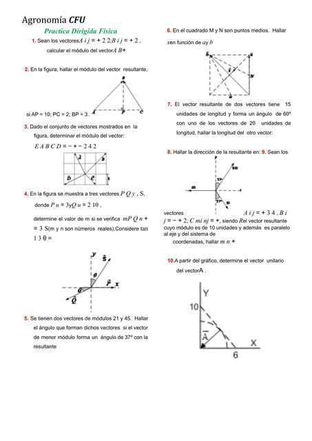 Pr Ctica Dirigida An Lisis Vectorial Agronomia Udocz