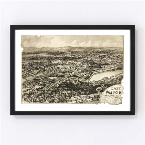 Vintage Map of East Walpole, Massachusetts 1898 by Ted's Vintage Art