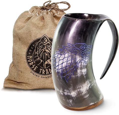 Norse Tradesman Genuine Viking Drinking Horn Mug 900 Ml Premium Beer