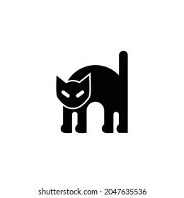 Illustration Black Cat Logo Icon Stock Vector Royalty Free 2047635536