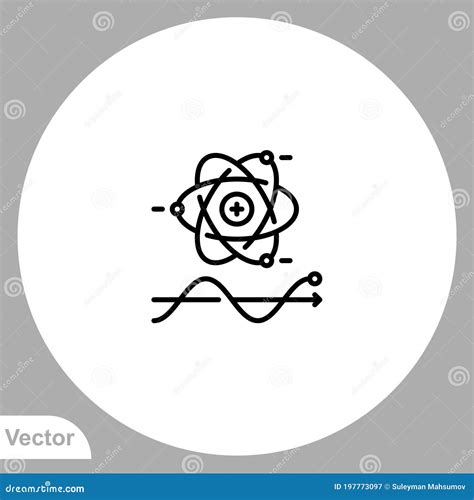 Symbole De Signe D icône Vecteur D atome Illustration de Vecteur