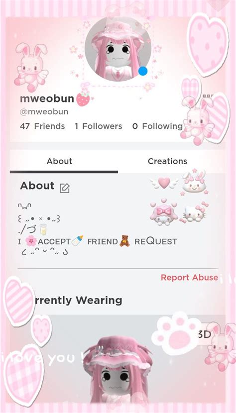 My Roblox Acc ૮ ˶ᵔ ᵕ ᵔ˶ ა I Accept Friend Request 🧸🥛🌸 Roblox Cute