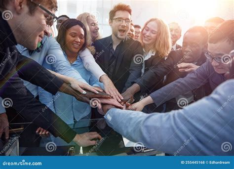 Business Team Stacking Their Hands Together Stock Photo - Image of ... 