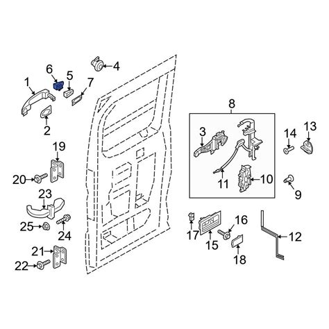 Ford Oe Am5z17218b08a Front Right Exterior Door Handle Cover