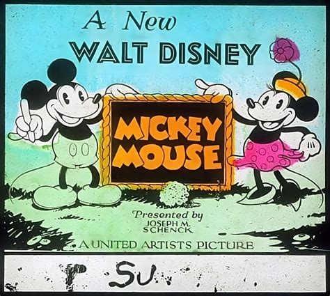 Mickey Mouse Stock Glass Slide 1932 Walt Disney Mickey Mouse