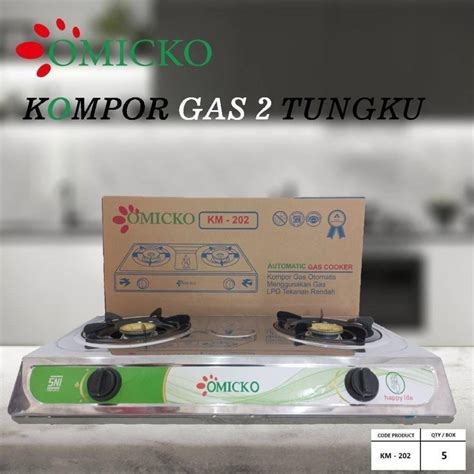 Jual Kompor Gas Stainless 2 Tungku Omicko Shopee Indonesia