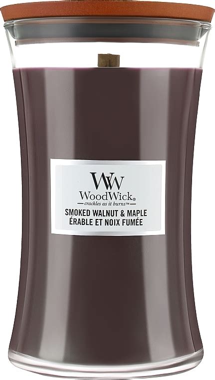 Woodwick Smoked Walnut And Maple Scented Candle In Glass Makeupuk