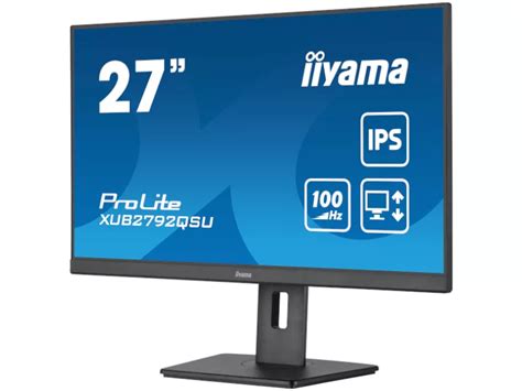 Monitor 27" IIYAMA XUB2792QSU-B6 | IPS| 2560x1440 (WQHD)| 100Hz| 0,4ms ...