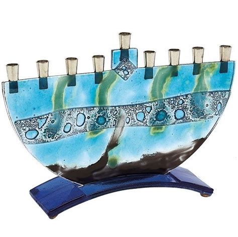 World S Largest Menorah Store Menorah Fused Glass Art Fused Glass