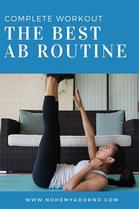 a woman doing the best abroutine on her stomach with text overlay that ...