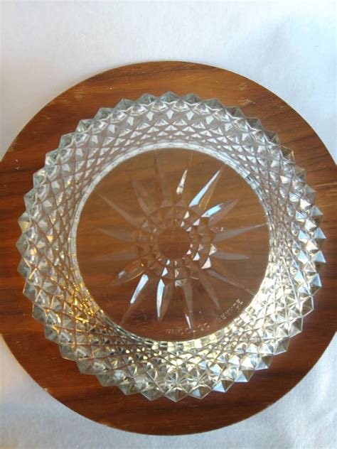 Vintage Arcoroc France Cut Crystal Bowl Starburst 9 Inch Serving Bowl Hostess T Wedding